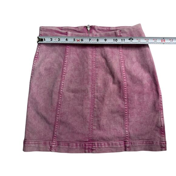 Free People Modern Femme Acid Wash Skirt - Picture 8 of 10